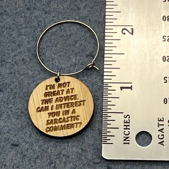 Wine Charm I'm Not Great At The Advice Can I Interest You In A Sarcastic Comment - Picture 5 of 5